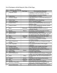 Panel: Linguistics and Philology - Addis Ababa University