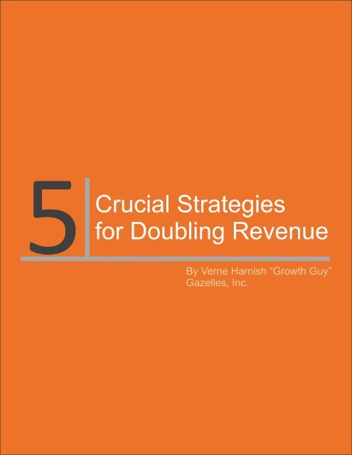 Crucial Strategies For Doubling Revenue - Gazelles