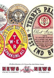 Presidents Page - The Victorian Beer label Collectors Society