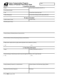 Notice of Potential Third Party Claim - PS Forms