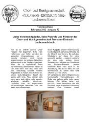 Vereinszeitung Jahrgang 2012 Ausgabe 32 Liebe Vereinsmitglieder ...