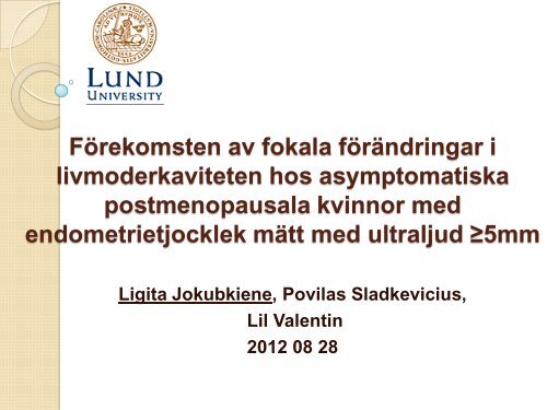 Om intrakavitÃ¤r fokal fÃ¶rÃ¤ndring - SFOG