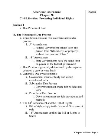 Chapter 20 - Civil Liberties: Protecting Individual Rights