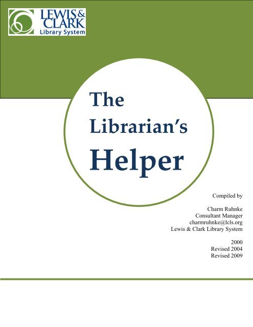 Librarian's Helper - Lewis & Clark Library System
