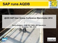 Presentation Slides - UK and Ireland SAP User Group