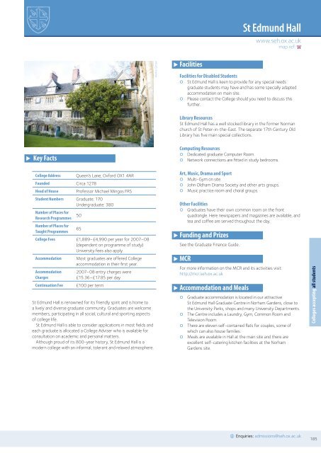 Graduate Studies Prospectus - University of Oxford