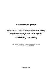 Satysfakcja z pracy policjantów i pracowników cywilnych Policji ...