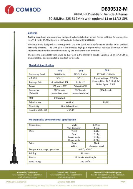 DB30512-M - Comrod