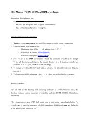 RELI Manual (FORM, SORM, AFORM procedures) - FESB