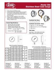 Model 20A Stainless Steel Case Gauge - Industrial Controls