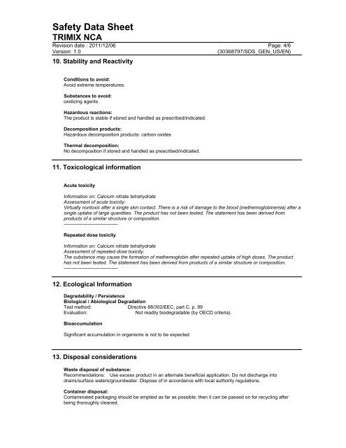 BASF Trimix NCA MSDS - Brock White