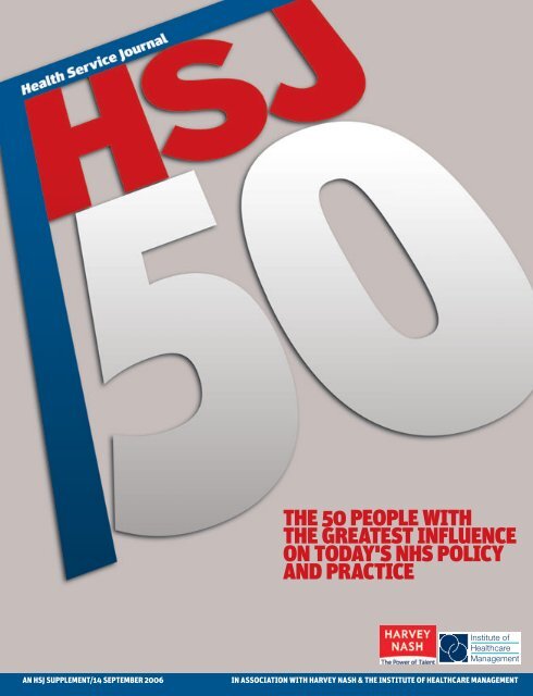 HSJ50 2006 supplement - Health Service Journal