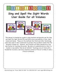 Sing & Spell the Sight Words - User Guide - Heidi Songs