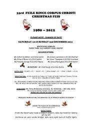 33rd FEILE RINCE CORPUS CHRISTI CHRISTMAS FEIS