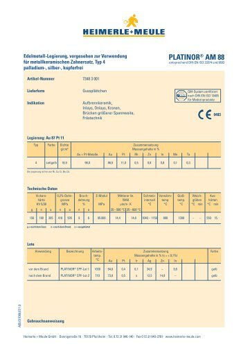 PLATINOR® AM 88 - Heimerle + Meule