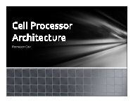 Cell Processor Architecture