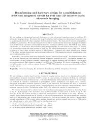 Beamforming and hardware design for a multichannel front-end ...