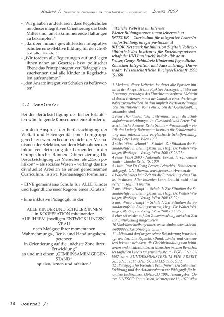 Journal - JÃ¤nner 2007 - Zentralverein der Wiener Lehrerschaft