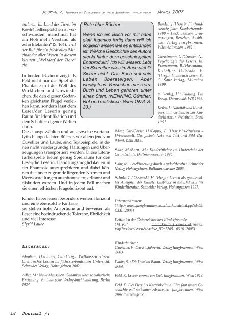 Journal - JÃ¤nner 2007 - Zentralverein der Wiener Lehrerschaft