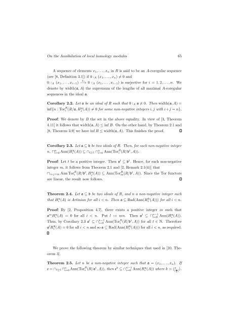 On the Annihilation of local homology modules - SSMR