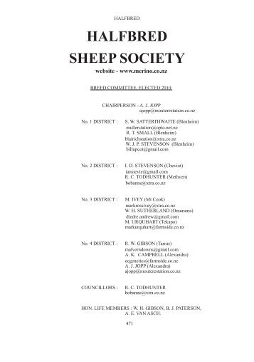 HALFBRED SHEEP SOCIETY