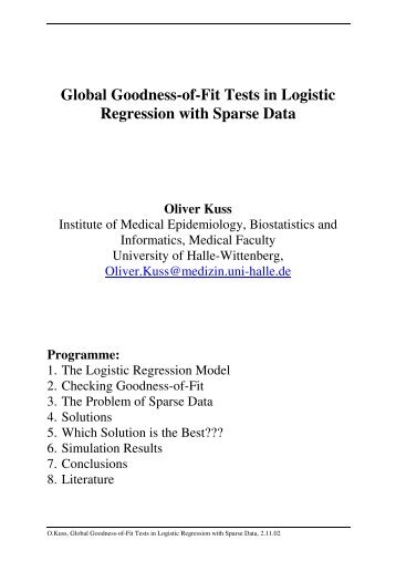 Global Goodness-of-Fit Tests in Logistic Regression with Sparse Data