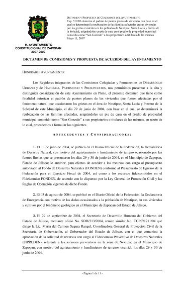 Exp. 512/06 - Ayuntamiento de Zapopan