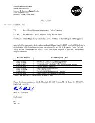 NE141-07-185 - Alpha Magnetic Spectrometer - NASA