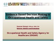 Evidence Based Decision Making in Occupational Health and Safety