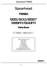 8999057 TWIGA PARTS MANUAL - ISS. 2 - Spearhead Machinery Ltd