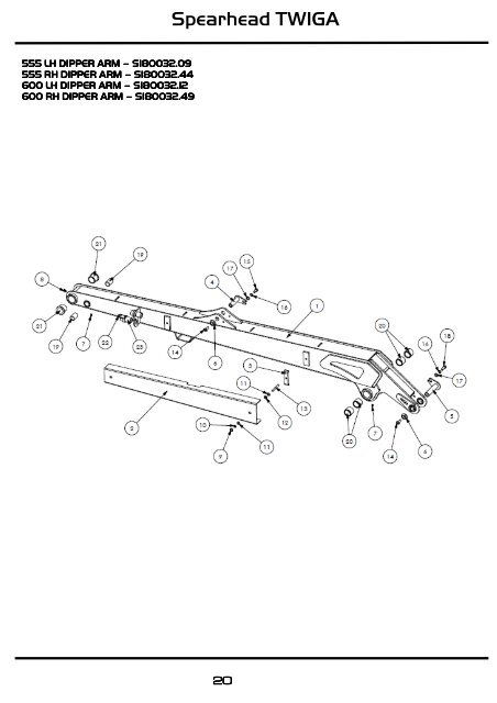 8999057 TWIGA PARTS MANUAL - ISS. 2 - Spearhead Machinery Ltd