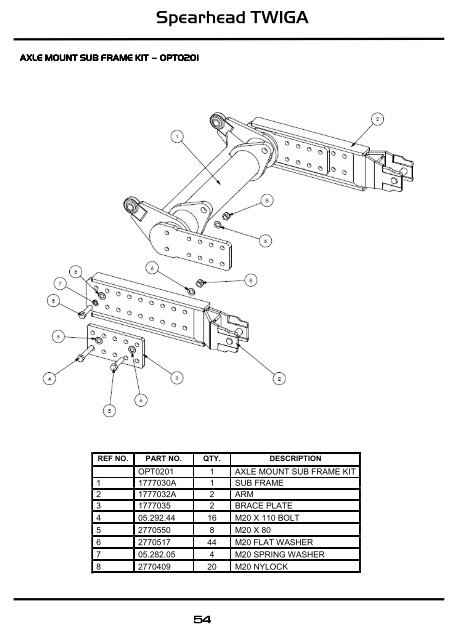 8999057 TWIGA PARTS MANUAL - ISS. 2 - Spearhead Machinery Ltd