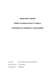 inspector's report forest of dean district council statement of ...