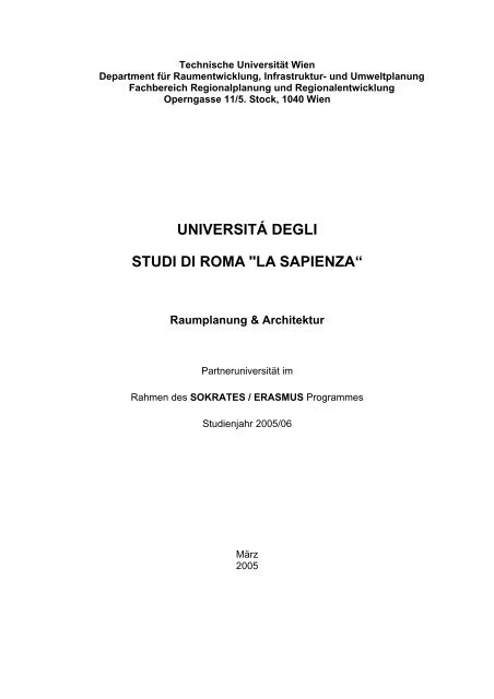 UNIVERSITÃ DEGLI STUDI DI ROMA "LA SAPIENZAâ