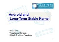 Android and Long-Term Stable Kernel - The Linux Foundation