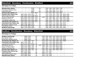 Wakefield - Dewsbury - Cleckheaton - Bradford 253 Bradford ... - Arriva