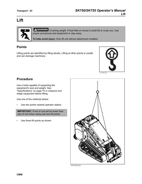 SK750/SK755 Operator's Manual - Ditch Witch