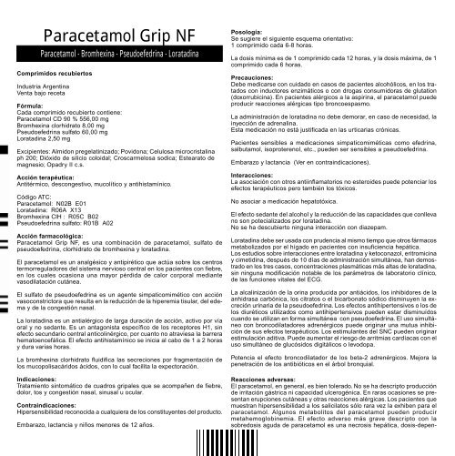 Paracetamol Grip NF Raffo