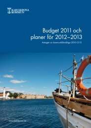 Budget 2011 slutlig - Karlskrona kommun