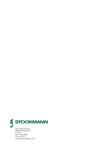 Tilinpäätöstiedote 2012 - Stockmann Group