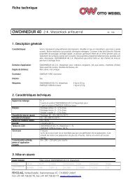 Fiche technique OWOHNEDUR 40 2-K. Wasserlack anfeuernd