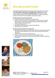 Smooth Pureed Foods - Novita Children's Services