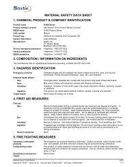 material safety data sheet 1. chemical product & company ... - MSDS