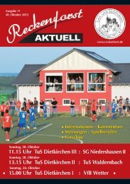 11.15 Uhr TuS Dietkirchen III - TuS Dietkirchen 1911 eV