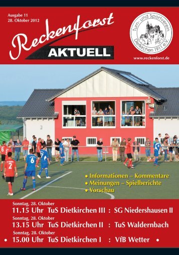 11.15 Uhr TuS Dietkirchen III - TuS Dietkirchen 1911 eV