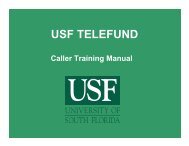 USF TELEFUND - SupportingAdvancement
