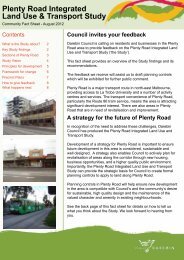 Plenty Road Integrated Land Use & Transport Study - City of Darebin