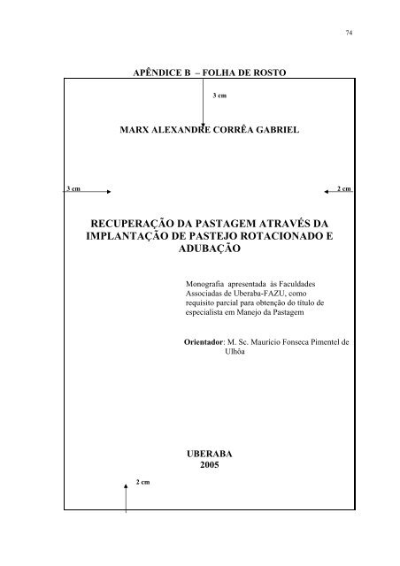 manual tÃ©cnico para normatizaÃ§Ã£o de monografias da fazu