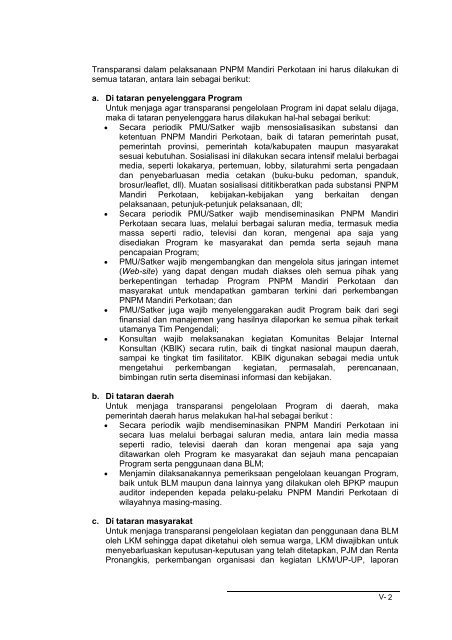 BAB 5 Transparansi dan Akuntabilitas - P2KP