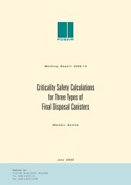 Criticality Safety Calculations for Three Types of Final ... - Posiva